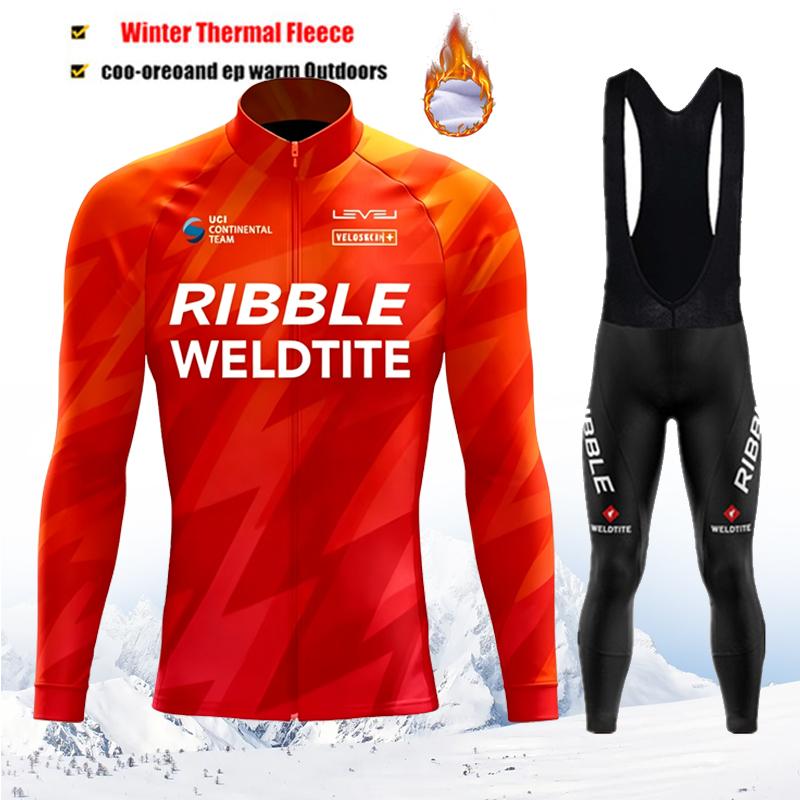Winter Thermal Fleece Cycling Jersey Set Sports Man Team Bike Suit Mountian Bicycle Clothing Ropa Ciclismo Invierno Hombre 2027