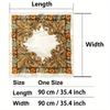 90x90CM Luxury Design Square Scarf for Women Silk Shawl Satin Neckerchief Female Headband Hair Bands Print Foulard Hijab Wraps