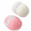 2 Rolls Tufting Yarn Milky White Pink 0.2in Wide Elastic Shrink Resistant Cotton Carpet Knitting Yarn for Handicraft DIY