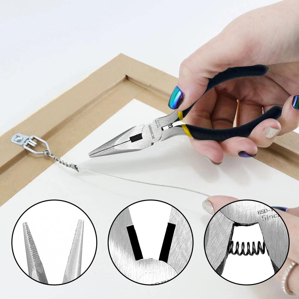 Pince BOOSDEN 4 pinces en caoutchouc petite radio maison plomberie ensemble d'outils à main ensemble, pièces, ensemble, marteau, pinces, pinces, travail, travail, antichoc, antidérapant,