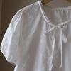 Korean Lace Jacquard Tie-Up Bubble Sleeve Women's Shirt - Summer 2025 Collection
