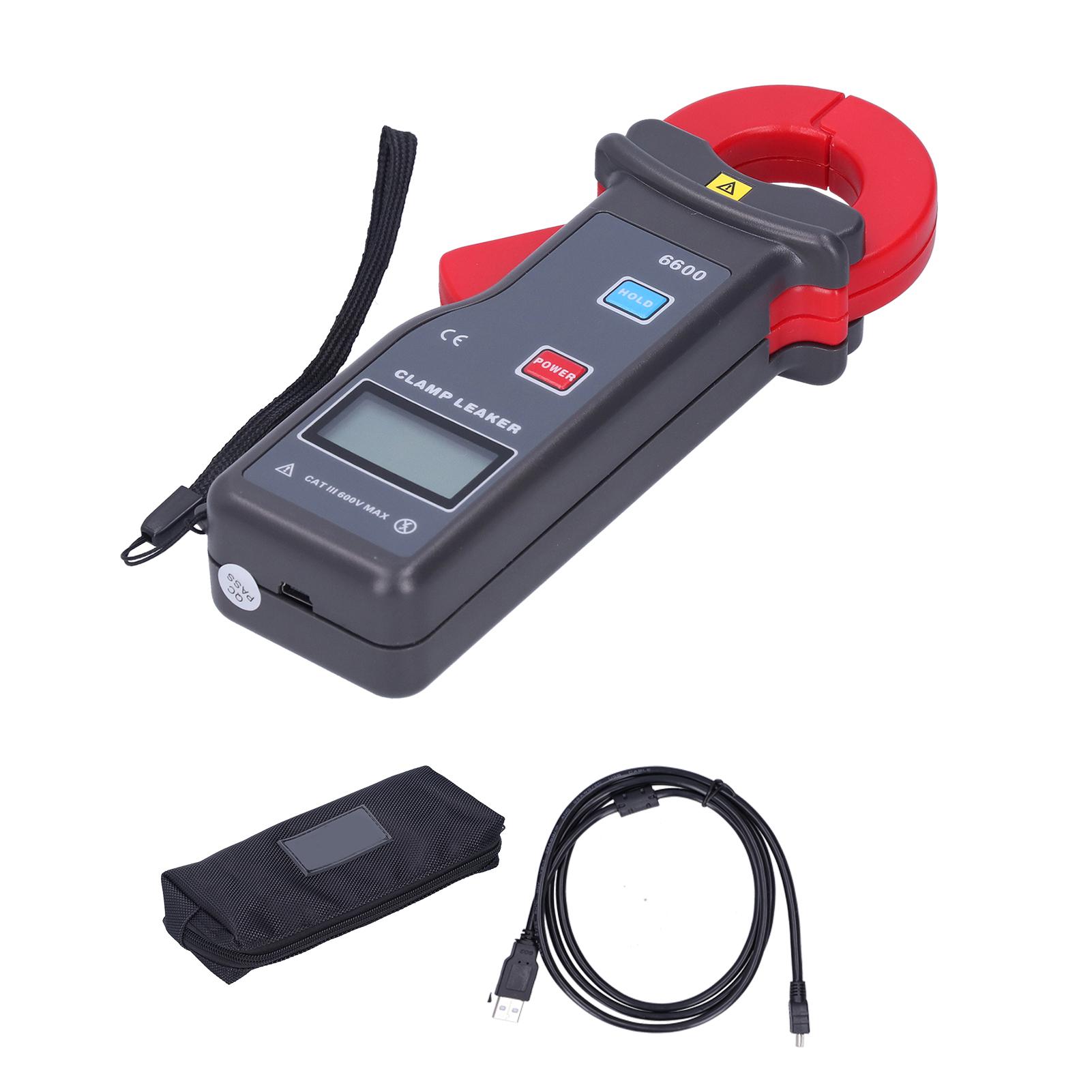 

ETCR6600 AC 0mA600A Leakage Current Clamp Meter with USB Communication Current Tester