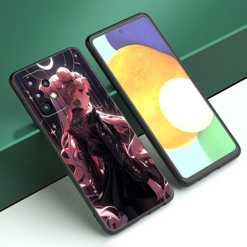 Японский мультяшный чехол Sailor Moom для телефона Samsung A13 A32 4G A23 A25 A34 A35 A52S A53 A54 A55 A73 A12 A14 A15 A31 A33 A50 A51 A72