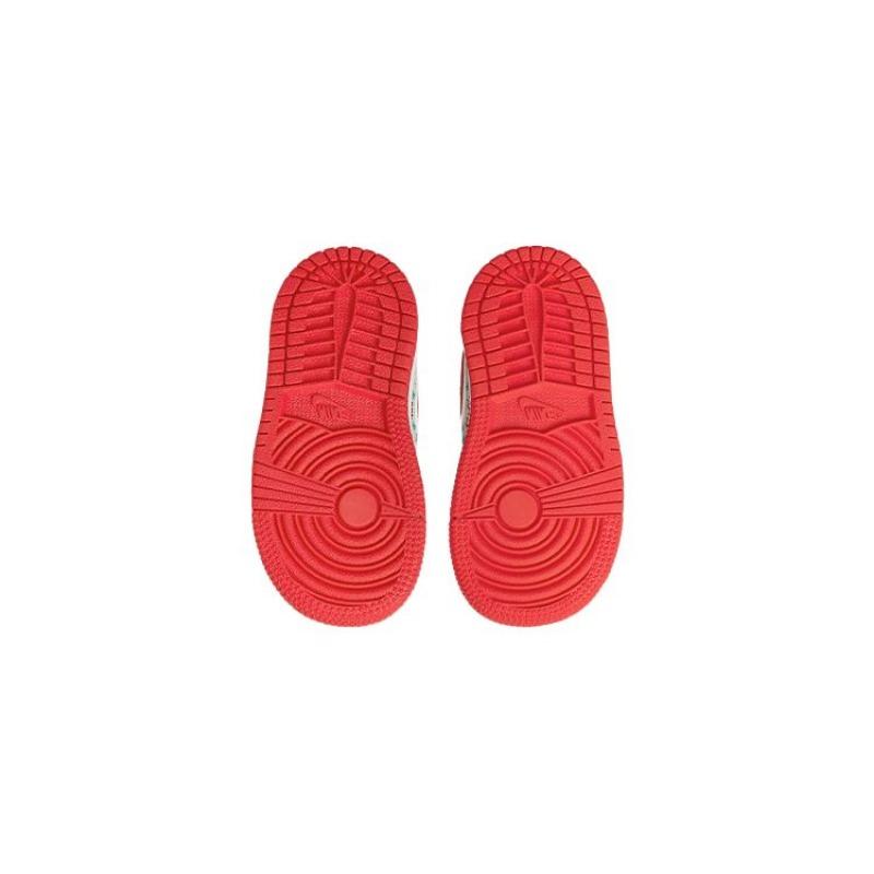 Air Jordan 1 Mid-Top Kleinkindschuhe rot/schwarz/weiß DM1209-150