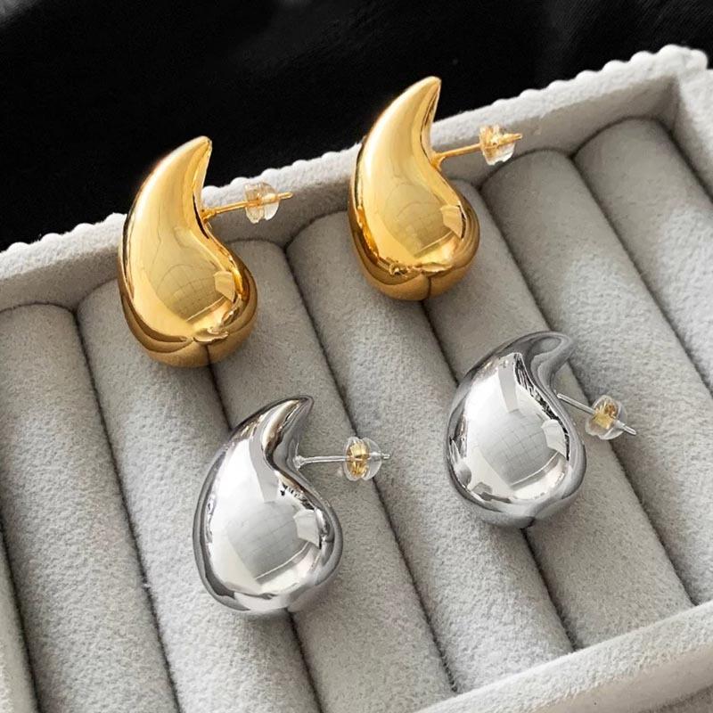 Neue trendige klobige Wassertropfen-Ohrringe für Frauen Persönlichkeit glänzende Tropfenohrringe Boho Teardrop-Ohrringe Mädchen Modeschmuck Geschenke