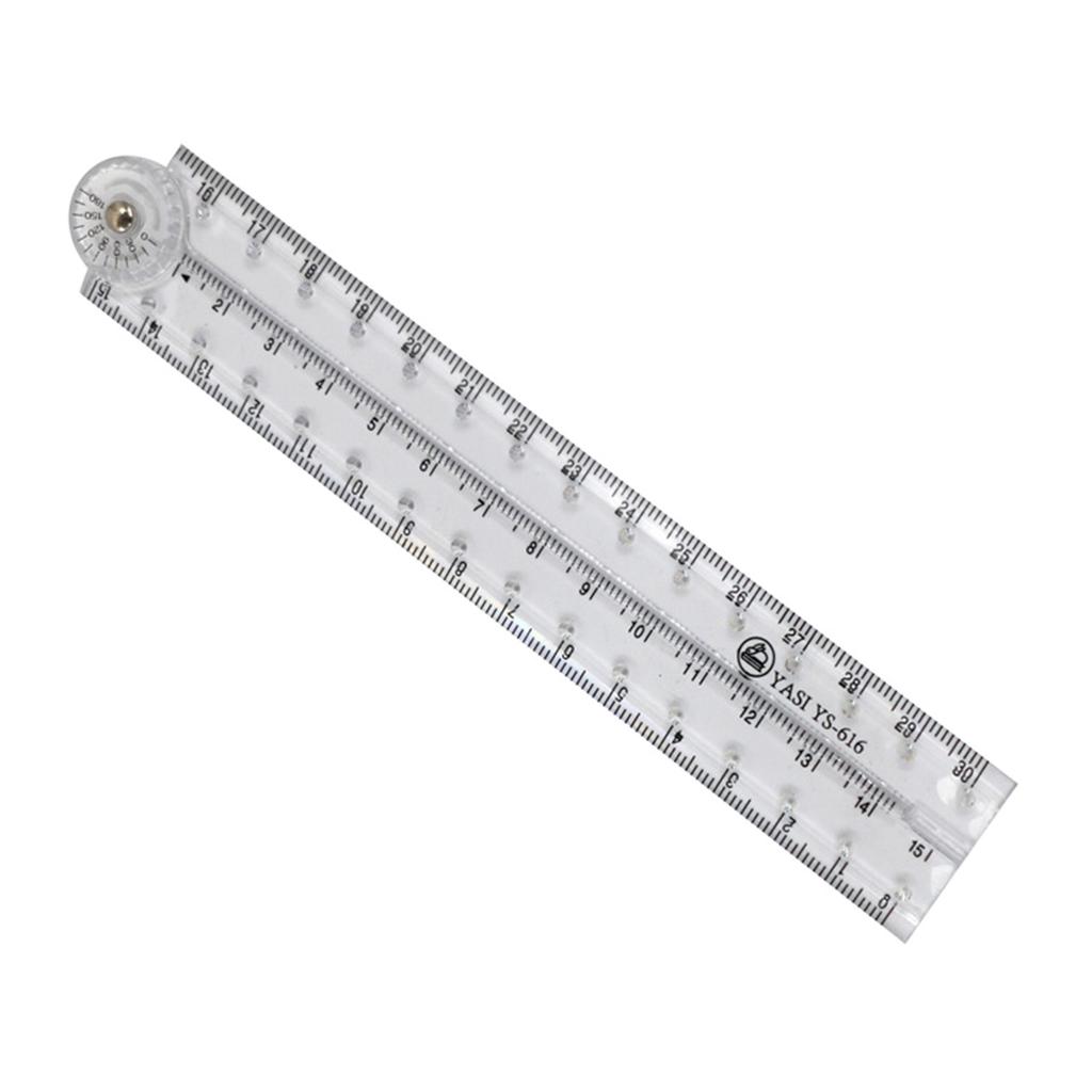 3Pcs/set Foldable Straight Ruler 30cm Geometry Ruler Flexible Ruler Clear Measuring Ruler Drawing Ruler Foldable Rulers