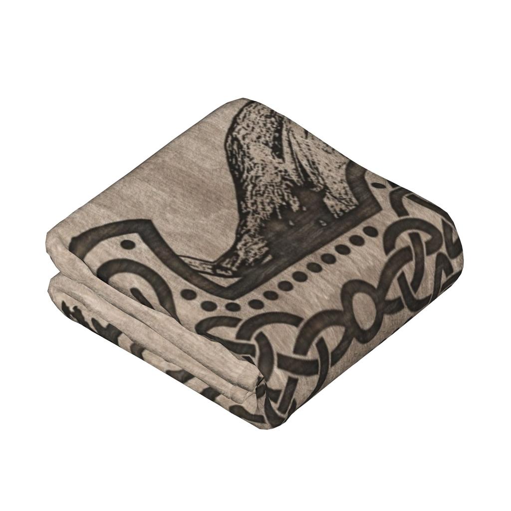 Mjolnir the Hammer of Thor Blanket Flannel Autumn/Winter Viking Breathable Soft Throw Blankets for Bedding Travel Quilt