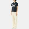 Letter Print Round Neck Pullover Short Sleeve T-Shirt Unisex Tops LE2402ST01NA