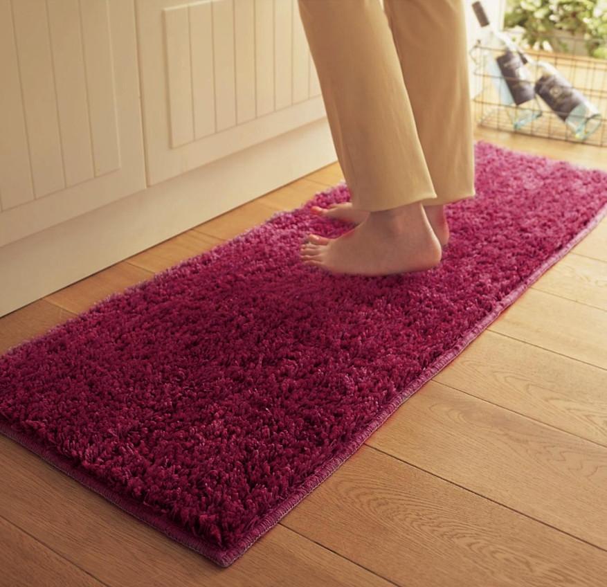 

Kitchen, Bathroom, Bathroom Entrance, Non Slip Floor Mat, Door Mat, Bedroom Carpet, Bedside Carpet, Foot Mat 50x180cm червоний