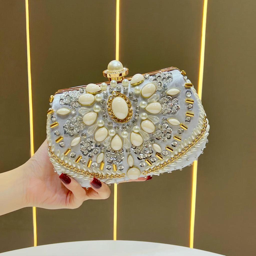 Evening Banquet Formal Dress Handbag Shoulder Bag Women's Bag Diamond-encrusted Clutch Bag
