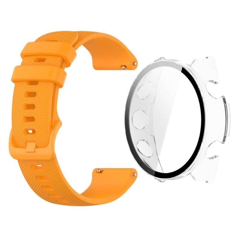 Watch Band with PC Case for Garmin Forerunner 970 Forerunner 570 42mm 47mm Silicone Strap Bracelet