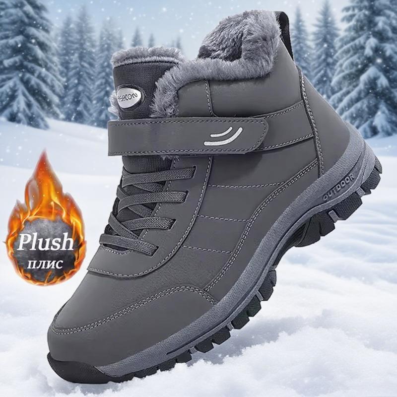Snow Boots for Women Casual Winter Shoes Fashion Platform Non-slip Warm Fur Ankle Boots Plush 2025 New Outdoor Warm Hiking Boots