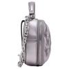 Maison Margiela Glam Slam Quilted Design Zipper Closure Lambskin Leather Mini Handheld Crossbody Bag Women Bags Metallic-Silver SB1WB0008P6800H3809