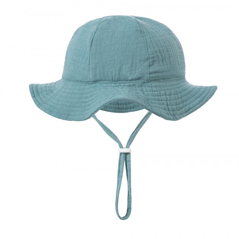 Cute Baby Cotton Bucket Hat - Printed Solid Color Sun Hat for 3-12M