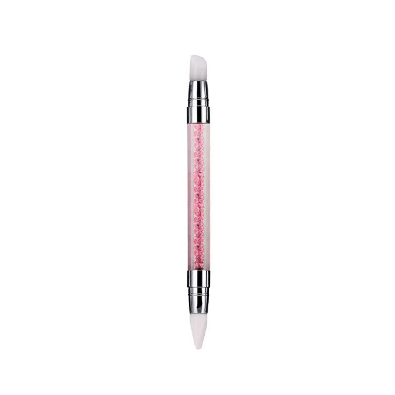 Dual-Head Silicone Nail Art Tool for Carving, Embossing, Gradient, Smudging, and Magic Mirror Effects