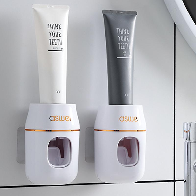 Upgrade Your Bathroom With This 1Pc Toothpaste Squeezer And Storage Rack - Automatic Toothpaste Refills Made Easy!