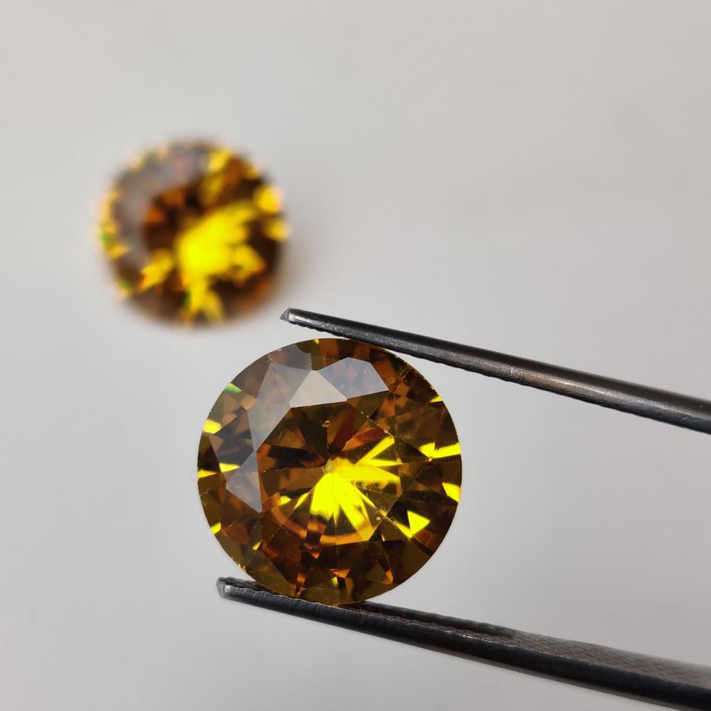 Yellow Color Natural Round Cut 10 To 12 Mm Size Zircon, Healing Yellow Color Zircon Lot, Loose Zirconia Lot For Jewelry Making.