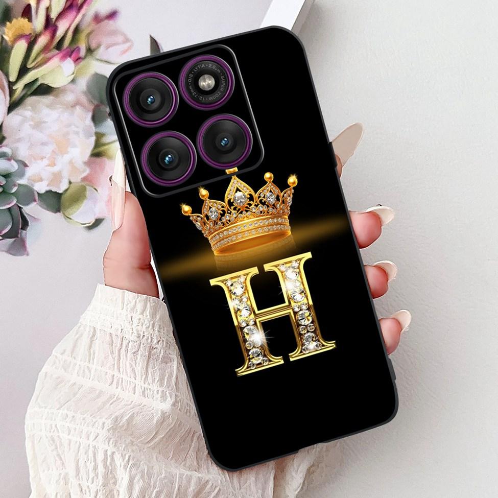 For Motorola Edge 60 Pro Case XT2507-1 Silicone Fashion Luxury A-Z Letters Shockproof Back Cover For Moto Edge 60Pro Phone Case