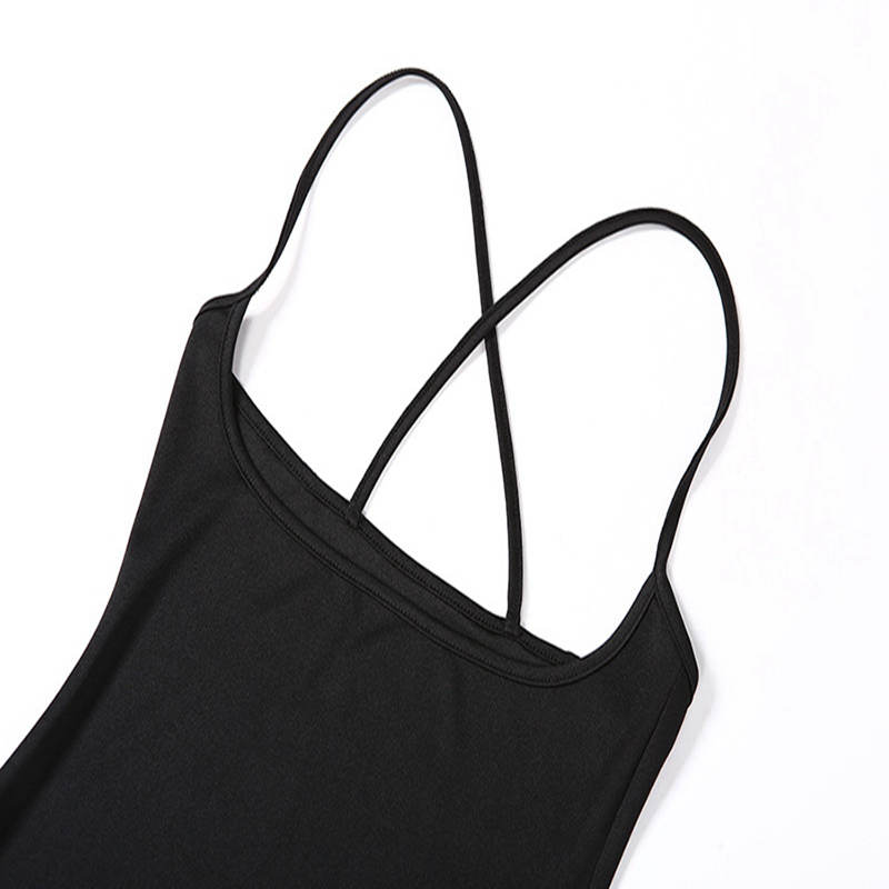 Άνοιξη Καλοκαίρι Σέξι Σταυρωτή Λεπτή Μπράτσα Αμάνικη Ανοιχτή Πλάτη Σλιγκ Κυρίες Μακρύ Σκίσιμο Φόρεμα Πάρτι