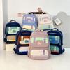 Tide Large Capacity Children'S Backpack Foreign Color Contrast Boys And Girls Backpack Kindergarten Primary School Bag
