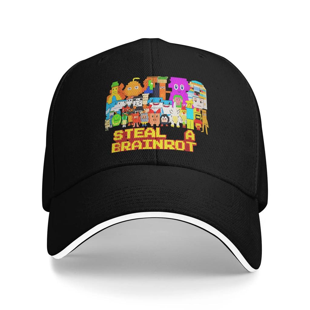Steal A Brainrot Game Baseball Caps Hip Hop Sandwich Caps Unisex Adjustable Dad Hat Outdoor
