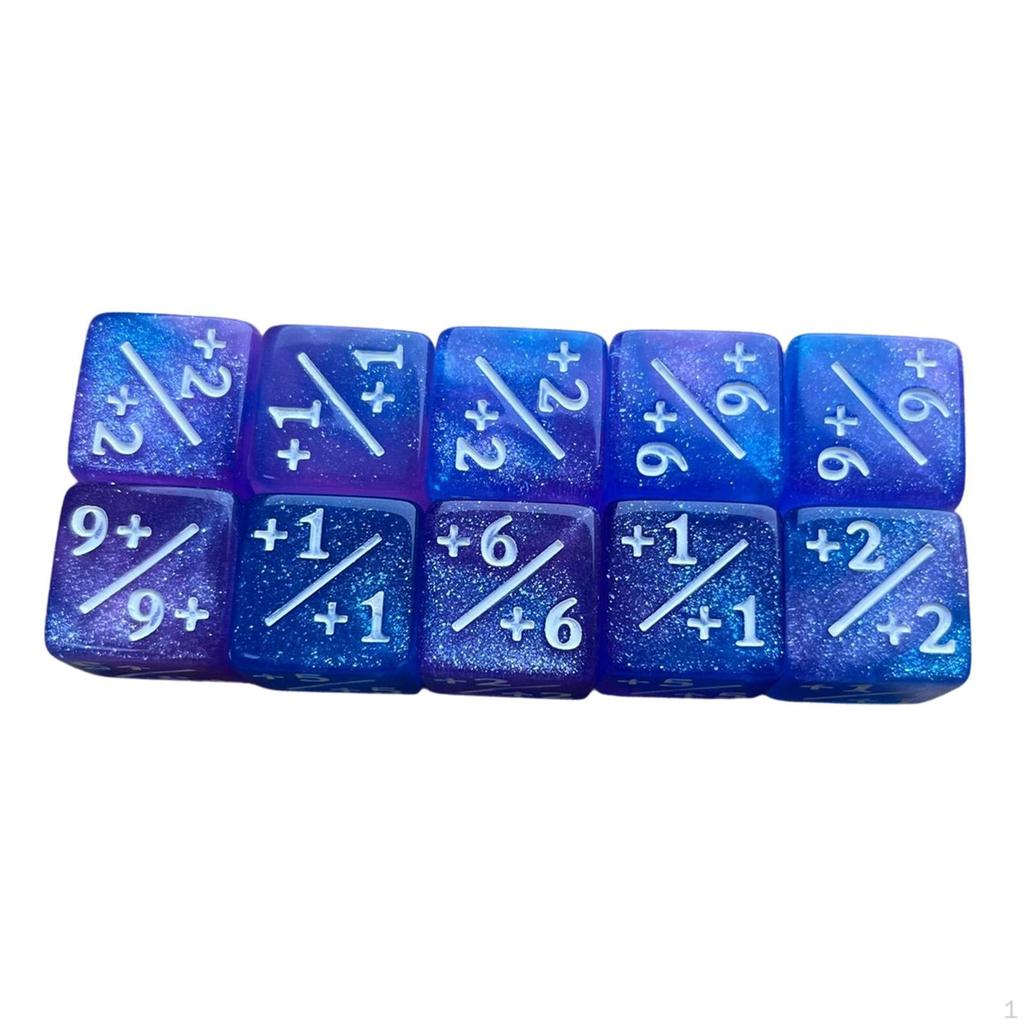 10 Pcs Acrylic Dice Math Counting Teaching Adding Subtracting Mathematical Tool, Board