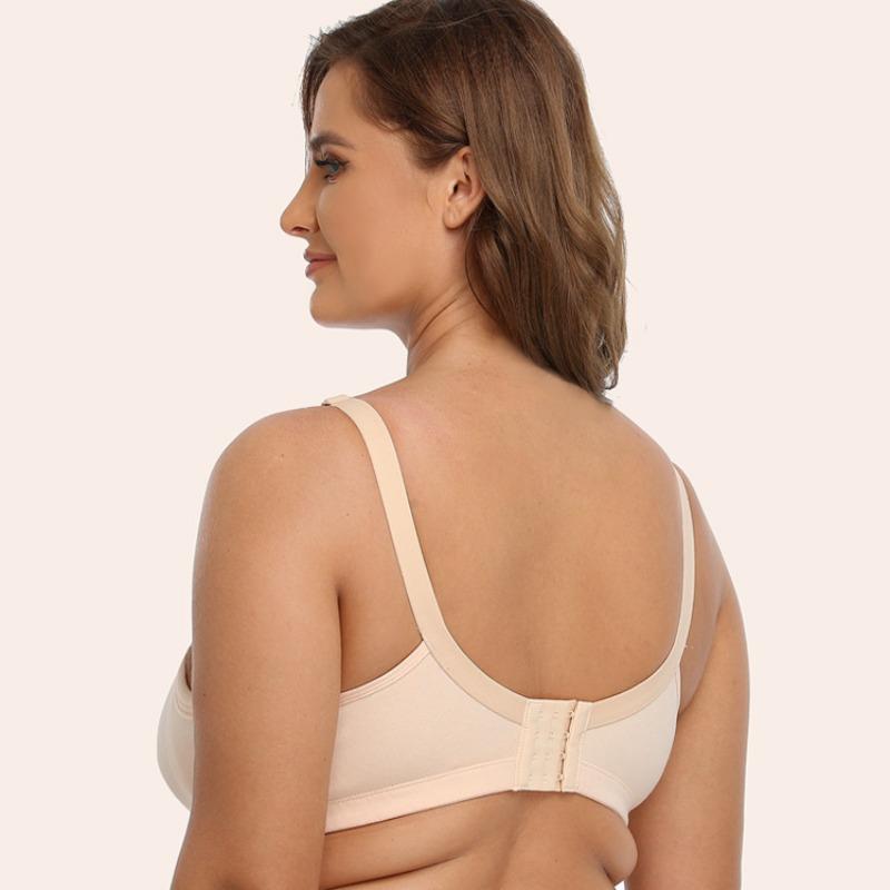 Women's large size bra without steel rim pure cotton underwear without feeling comfortable lace bra