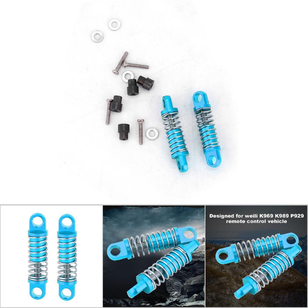 Adjustable Metal Front & Rear Shock Damper for 1 28 Weili RC Car K969 K989 P929 Parts Accessories(blue )