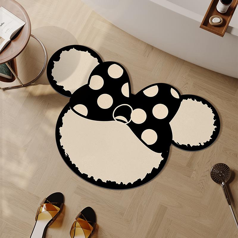 Cartoon Kieselgurmatte Toilettenmatte Schmutzabweisend Rutschfest Saugfähig Fußmatte Schmutzabweisend Gute Pflege Verschleißfest Fußmatte