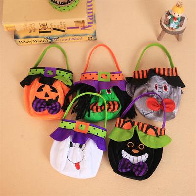 Halloween Treat Bags Adorable Pumpkin Ghost Witch Designs Cartoon Cotton Candy Snack Handbags for Kids' Fun & Party Decor