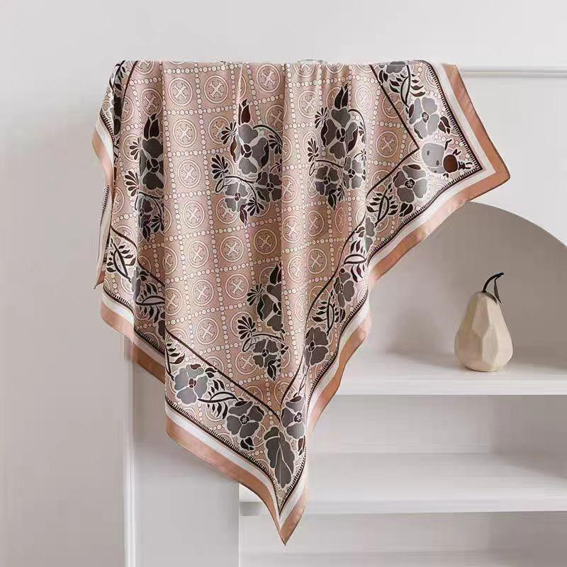 70 silk scarf square scarf high sense fashion versatile professional simulation silk small scarf versatile printed women's silk scarf