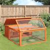Vidaxl Rabbit Cage, Brown, 117.5X97X47.5 Cm, Pine Wood