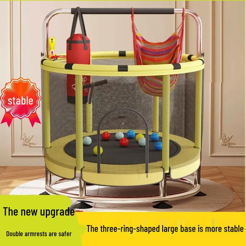 Indoor/Outdoor Children's Mini Trampoline for Family Fun and Growth