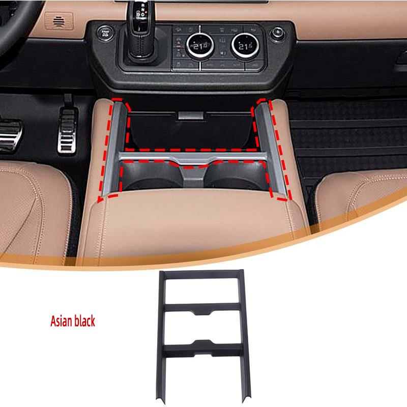 BCE1 For Land Rover Defender 2025+ Central Control Frame Central Control Frame Gear Panel Decorative Frame ABS Carbon Fiber Pattern