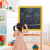 Scalloped Bulletin Board Border Vibrant Color Simple Installation Shiny DIY Decorative Roll Bulletin Board Border
