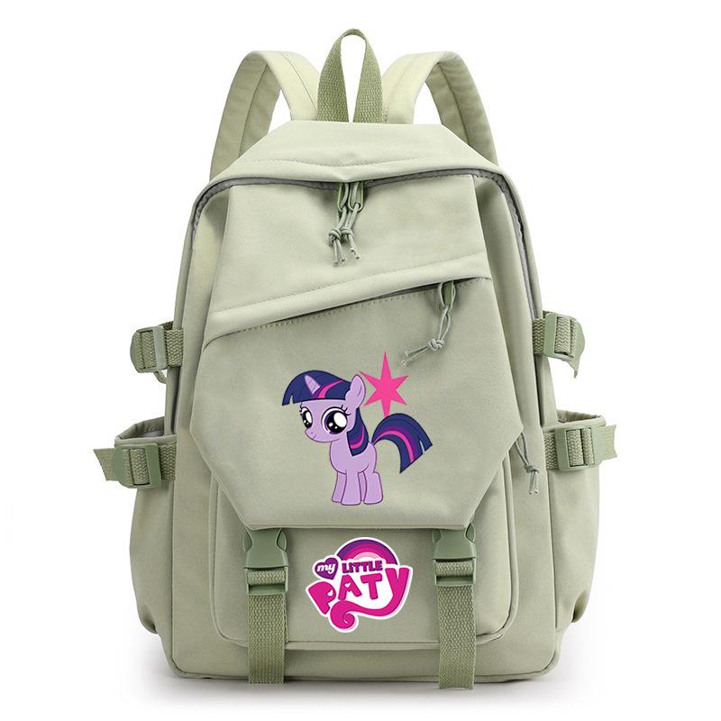 Pony Poly Rainbow Pony Printed Student School Bag Large Capacity Primary And Secondary School Student School Bag Children'S Backpack