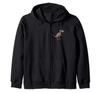 Fun Velociraptor Dinosaur Birthday Dino Little Lizard Egg Zip Hoodie