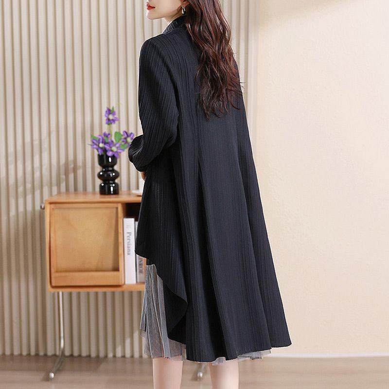 2026 Spring/Autumn Loose Slimming Two-Piece Outfit: Cover Belly Shirt & Camisole Skirt
