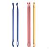 6Pcs Afghan Aluminium Crochet Hook Knitting Needle Hand Knit Tool With Threading Hole
