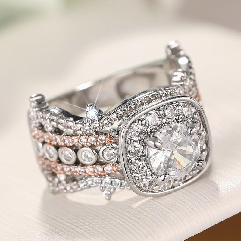 CopperGorgeous Cubic Zirconia Women Rings Temperament Elegant Female Engagement Wedding Jewelry