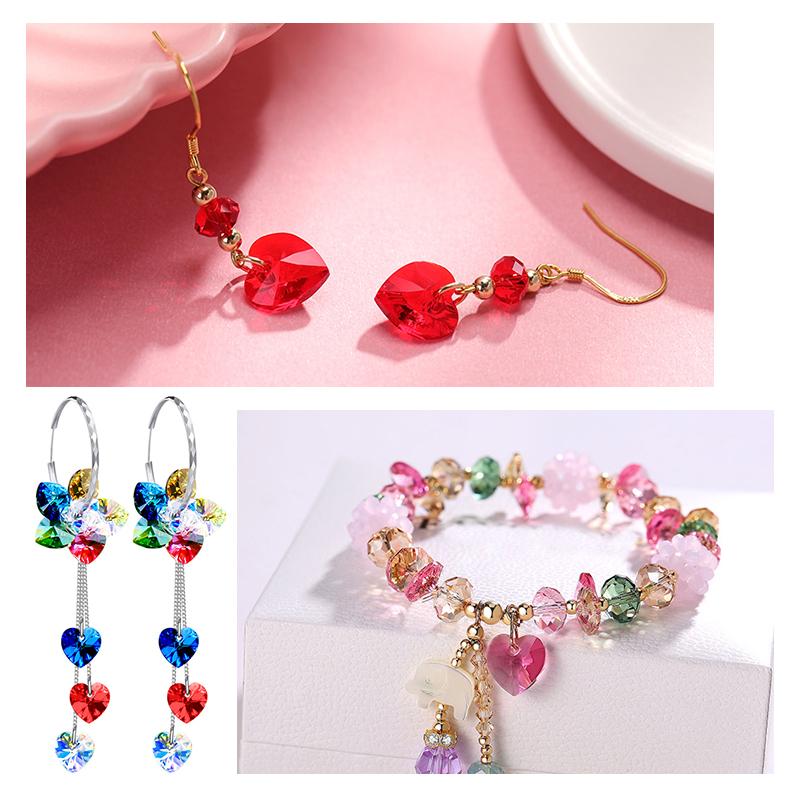 Best Quality 14mm 28pcs/pack 6228 Heart Pendant Austria Charms Crystal Heart Beads Gems for Jewelry Accessories Earring Making