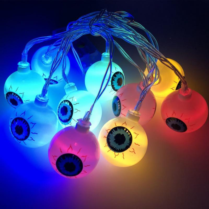 Outdoor Halloween LED Ghost Eye Ball Flashing String Lights for Decoration