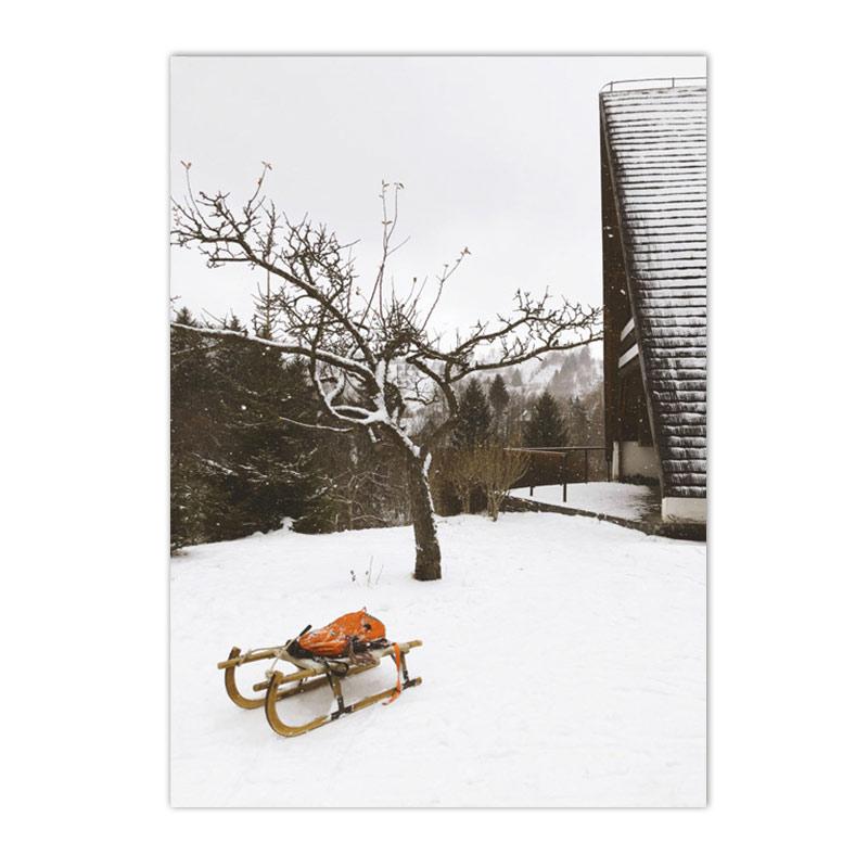 Zima Snow Tree Pine Nástěnný Umělecký plakát Obrazy sobů Obraz na plátně Dům Auto Plakáty Nordic Wall Pictures Dekor do obývacího pokoje