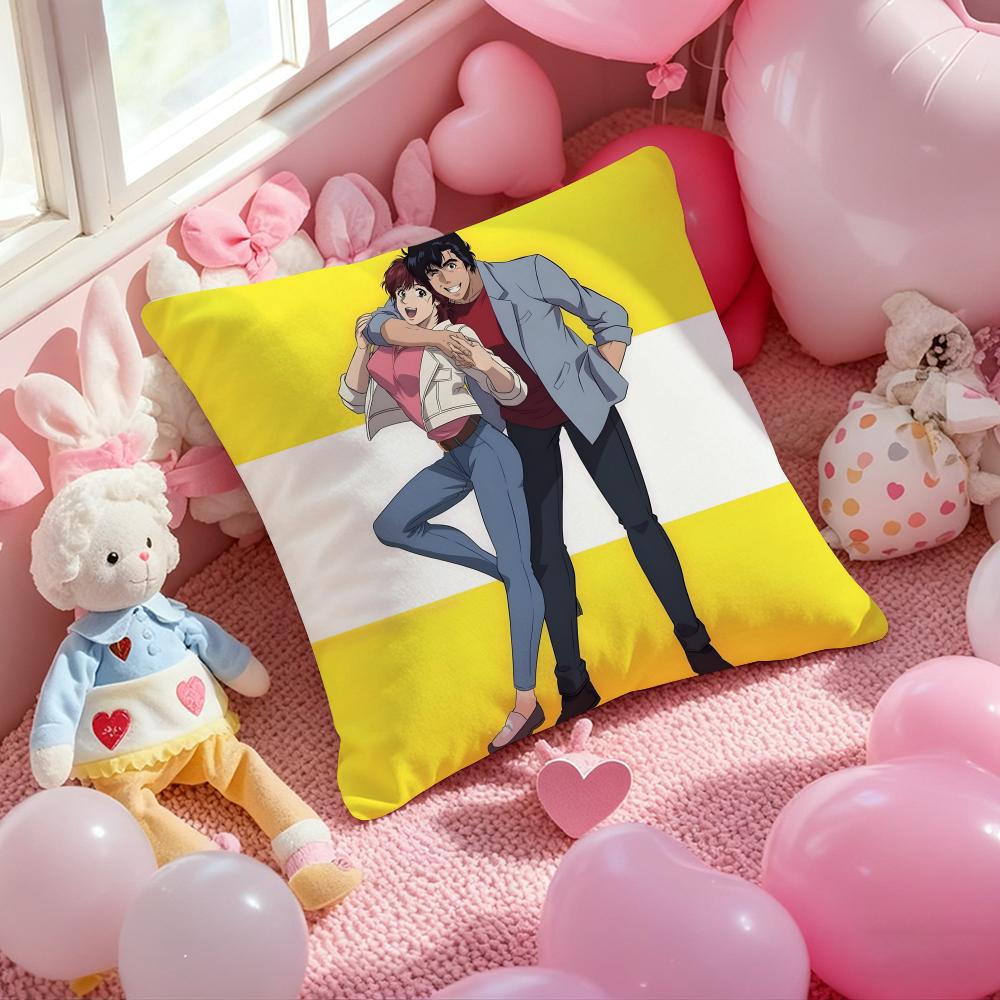 

C-city hunter P-PRIVATE EYES Cushion Cover Pattern Printed Pillowcase for Living Room Sofa Cushion Cover & Bedroom Decor 12x12Inch