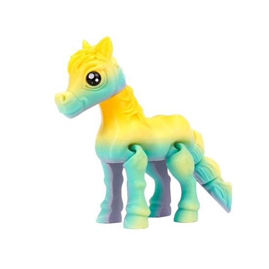 3D Printed Horse Ornament Articulated Horse Winged Unicorn Toy Flexible Animal Fidget Toy with Movable Joints for Home Office Stress Relief Desktop