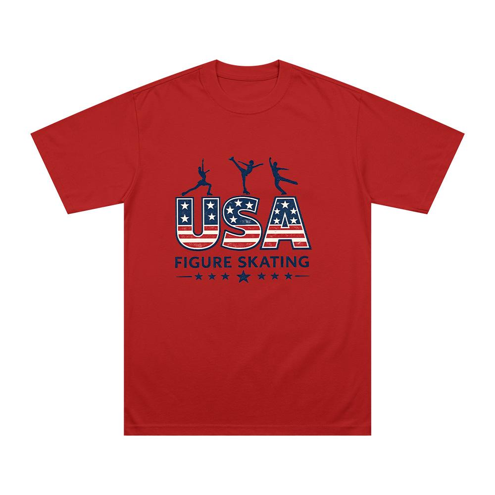 Alysa Liu 2026 Milan Olympics Figure Skating Tees Sports Portrait Pure Cotton Breathable T Shirts Gift for Youth Clothing Unisex