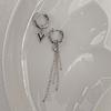 Asymmetrical Love Fringed Chain Earrings, Creative Niche Design a Two-wear Earring