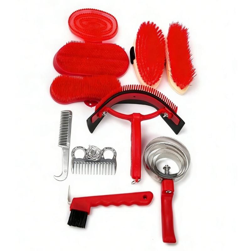 Horse Shedding Grooming Massaging Tool Set Bathing Cleaning Supply Horse Equipment Cleaning Tool