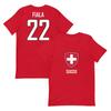 Kevin Fiala #22 Team Zwitserland Hockey Jersey Shirt Olympische Spelen Wereldkampioenschap Kings