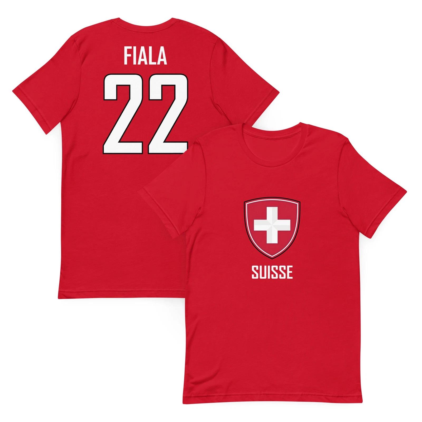 Kevin Fiala #22 Team Switzerland Hockey Jersey Shirt Olympics World Cup Kings 2XL